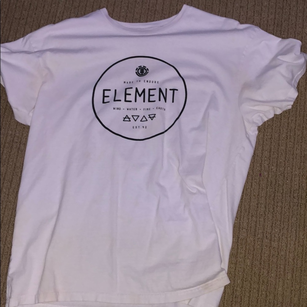 ELEMENT White short sleeve tee shirt (Large)